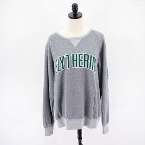 Harry Potter Slytherine Gray Round‎ Neck Fleece Lined Large Sweater Cotton